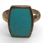 925 Sterling Silver Blue Stone Ring Size 8.5 5.5g Vintage Statement