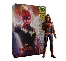 Captain Marvel Deluxe Action Figure Hot Toys Avengers 1 6 Scale New