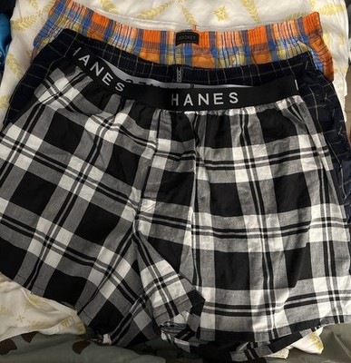 2 Jockey 1 Hanes Mens cotton blend Boxer Shorts New Size XL plaid