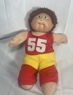 Vintage Cabbage Patch Kids Doll Red Hair Basketball Outfit #55 Coleco Soft Body