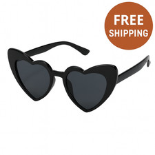 Heart-Shaped Sunglasses Trendy Retro Fashion Shades for Women Girls
