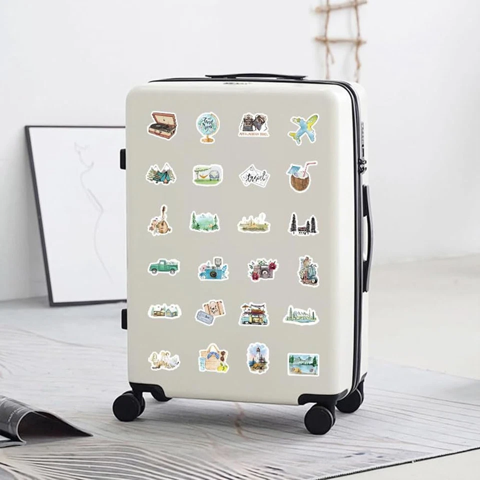 Reiseaufkleber 50 PCS Sticker Set Scrapbook Zubehör Mini Größe Journaling - Bild 4 von 4