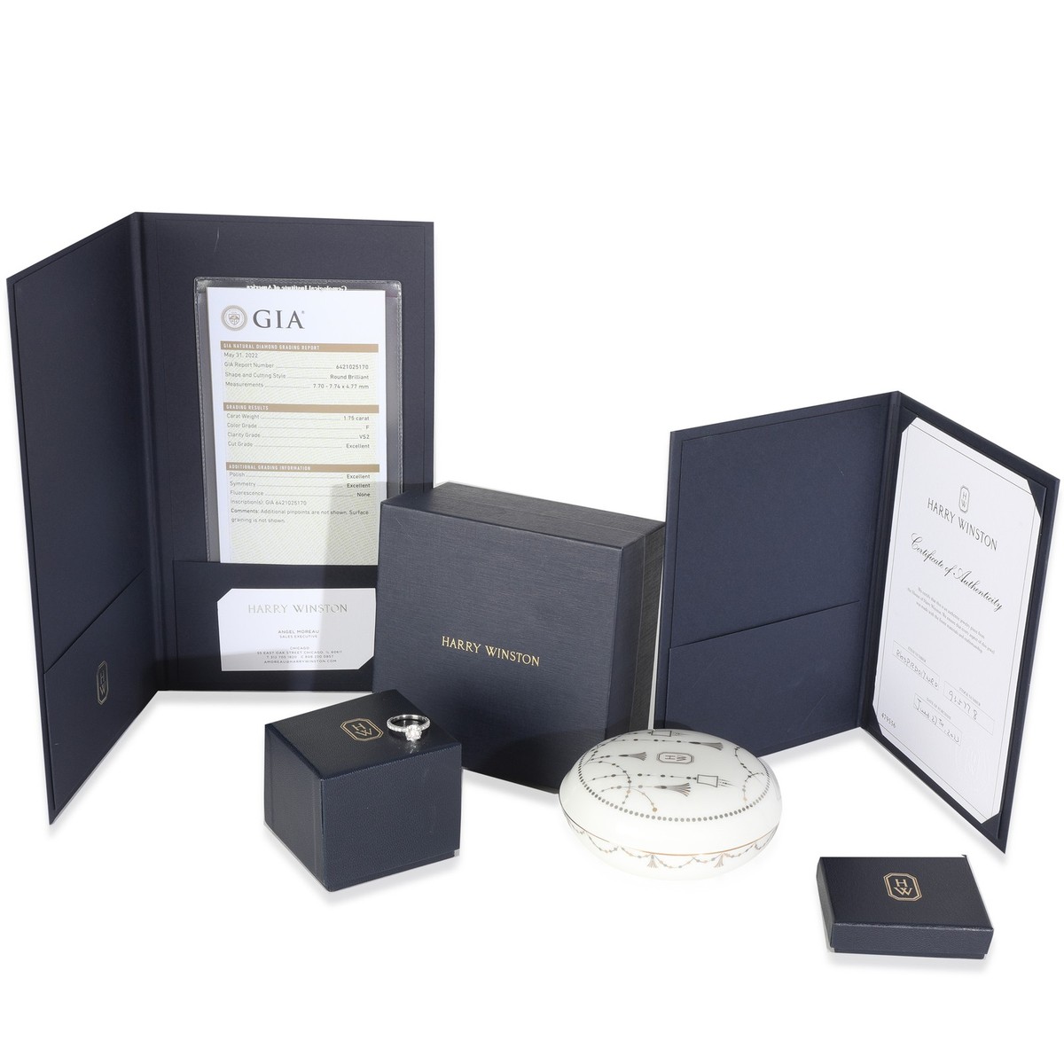 Harry Winston 1.75 ct Round Brilliant Love Engagement Ring | eBay