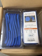 5/8" x 30 ft MLR 100% Premium Nylon Double Braided Dock Line Boat Rope - Blue