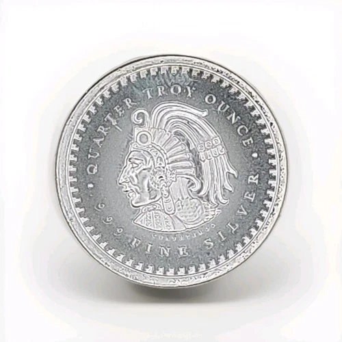 New Listing1/4 oz (.25 oz) .999 Fine Silver Aztec Mayan Calendar Round by Golden State Mint