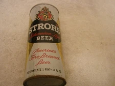 16 OZ. STROH'S BOHEMIAN LIGHT BEER PULL TAB BEER CAN DETROIT MICH.