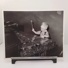 Jenco Marimba Real Photo Xylophone Octave 1950s Child MCM Vibraphone VTG 8x10 