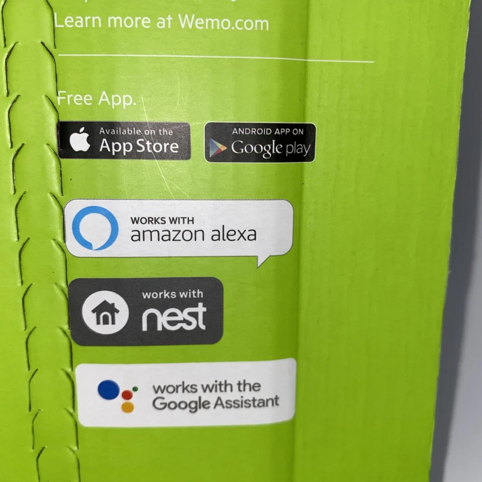 Wemo Smart Plug 2-pack WI-FI Work w/Alexa Google Assistant Nest + NEW Sealed NIB - Image 3 of 4