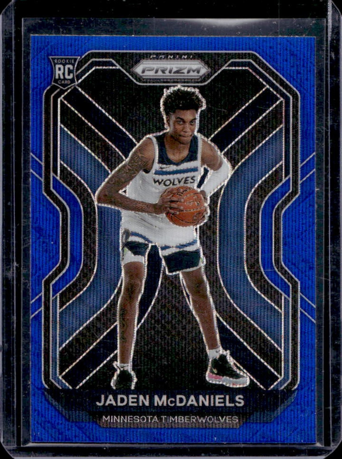 2020-21 Prizm Jaden McDaniels RC Blue Wave Prizms #277 Timberwolves