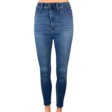 Abercrombie  Fitch Women's Blue Ultra High Rise Skinny Denim Jeans Size 25