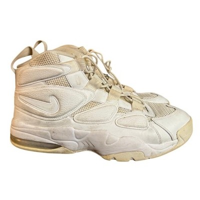 Nike Uptempo 2 94 Triple White Basketball Shoes High Top Sneakers 922934 Size 13