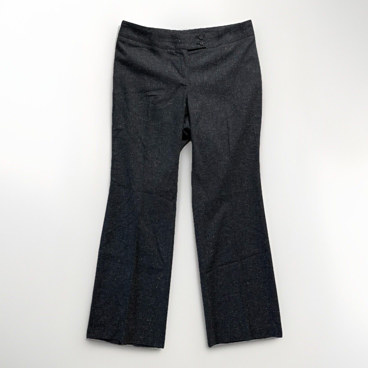 ALTRA Pantalone donna J Jill taglia 12 grigio elasticizzato tweed vestito vita media gamba larga