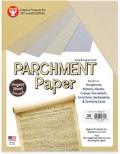 Hygloss Products Craft Parchment Paper Sheets - Printer 30 Sheets, Natural 