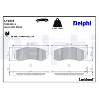 Bremsbelagsatz Scheibenbremse Delphi LP1808 FüR Mitsubishi L200 K64T 4WD K74T