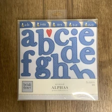 Heidi Grace Designs 89-Piece Blue Printed Punchboard Letters Numbers New