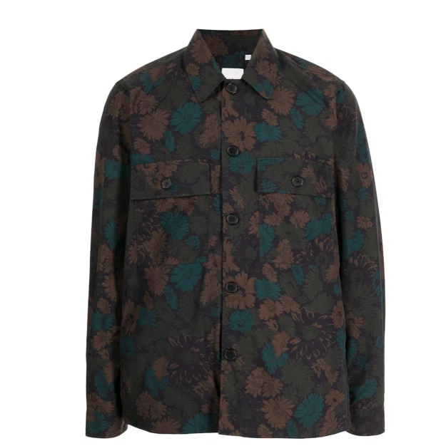 Paul Smith Floral Print Slim Fit Shirt Jacket Size M NEW $550 - Image 2 of 4