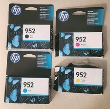 4-pk OEM HP 952 Black/Cyan/Magenta/Yellow Ink Cartridges Exp. 2018 NEW SEALED