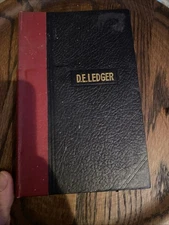 Vintage D. E.  Ledger Book USED Record Expenses Etc 1960s 1970s