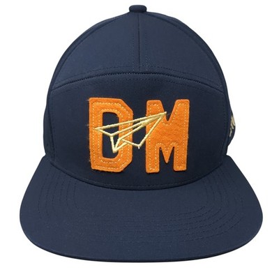 DM Snapback Hat Blue One Size You Get The Message Laser Cut Drive