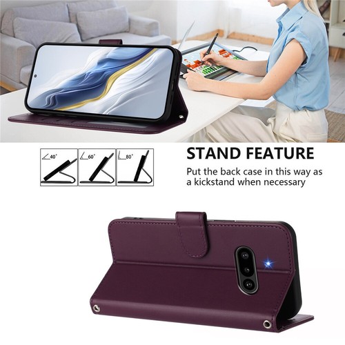 Strap Luxury Color Leather Wallet Phone Case For Nothing Phone 1 2A 2 Pro 3A Pro - Picture 7 of 56