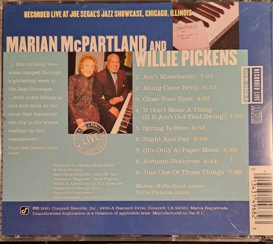 CD Marian McPartland & Willie Pickens: Ain't Misbehavin' (Live) - Bild 2 von 2