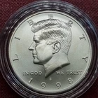 1998 S Proof Kennedy Half Dollar  50c Uncirculated Silver Matte Finish  #102347