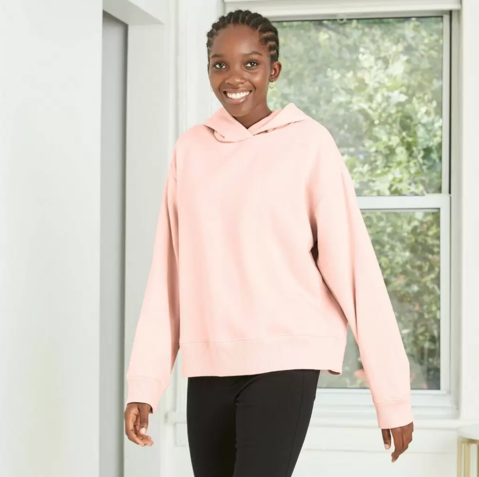 Women's Hooded All Day Fleece Sweatshirt A New Day Pink XXL eBay