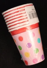 Designware Sweet Stuff Cupcake Polka Dots Hot/Cold Cups 9 oz X 24 Cups