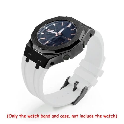 Rubber Band+Metal Watch Case Bezel Pink Buckle For Casioak GMA-S2100 Mod Kit - Picture 29 of 52
