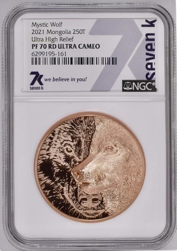 7K Metals 2021 Mystic Wolf Mongolia Copper Highly sought after NGC PF70 UC 5000!