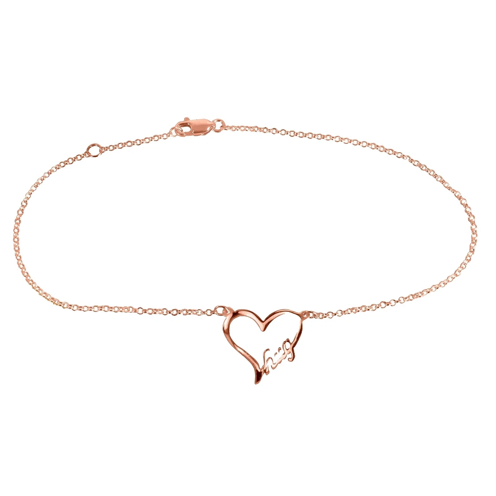 Покрытые розовым золотом модные ножные браслеты