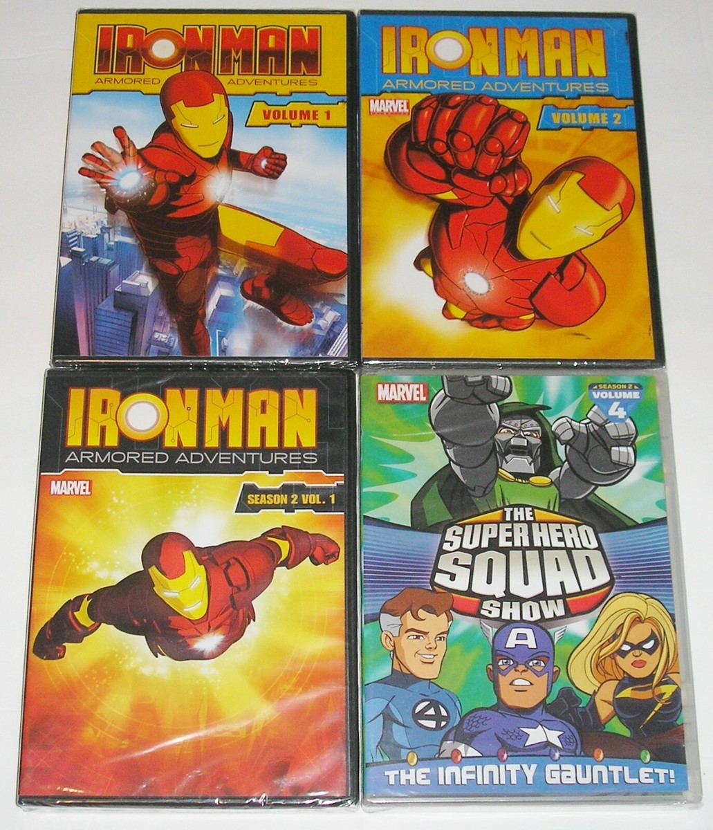 Marvel Animation DVD Lot - Iron Man Armored Adventures & Infinity