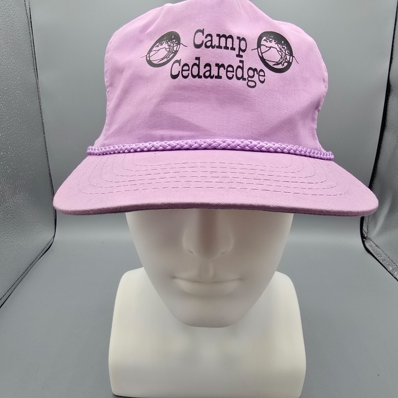 Vintage Purple 5-Panel Rope Cap from Camp Cedaredge Colorado - Otto Adjustable Style