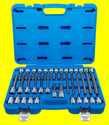 BGS 5182 Satz TORX Nüsse Bits Länge 55 100 140 200 mm 12,5mm (1/2'') 32 teilig