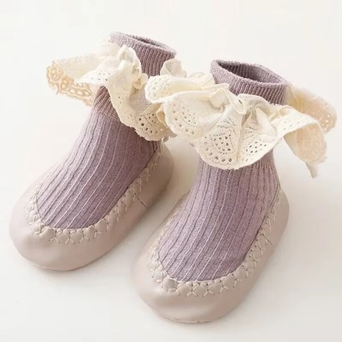 Spring Baby Bow Socks Shoe Girls Princess Soft Soled Toddler First Walkers(470) - Picture 13 of 13