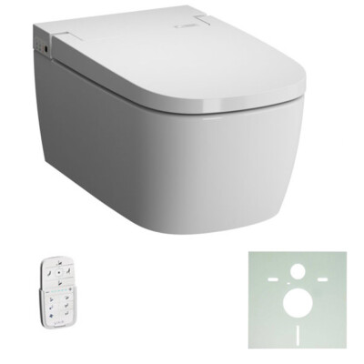 VITRA V-CARE COMFORT DUSCH-WAND-WC OHNE SPÜLRAND WEIS 5674B403-6196SET DUSCH WC