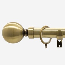 Curtain Pole Professional Quality 35 mm Antique Brass Ball Finial
