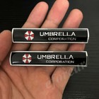 2x Metal Black Resident Evil Umbrella Corporation Emblem Car Badge Decal Sticker