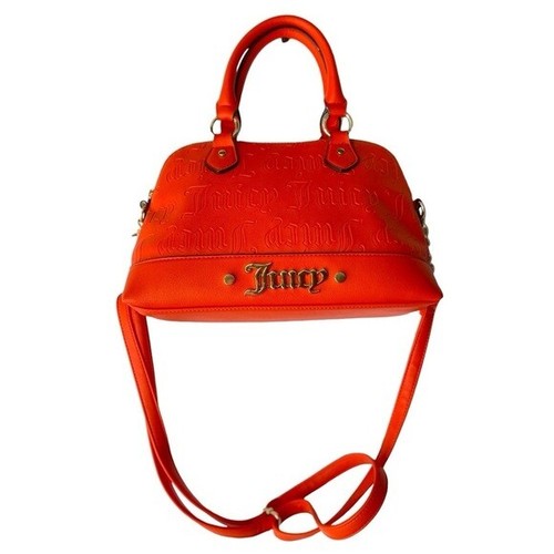 Juicy Couture Deboss Orange Handbag Satchel Crossbody Bag Purse Logo (MSRP $90) - Picture 8 of 9