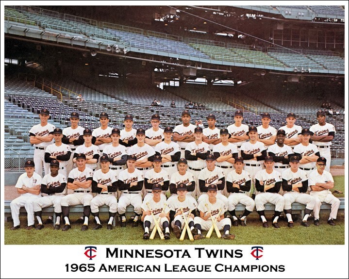 1965 MINNESOTA TWINS Glossy 8x10 Photo American League Champions