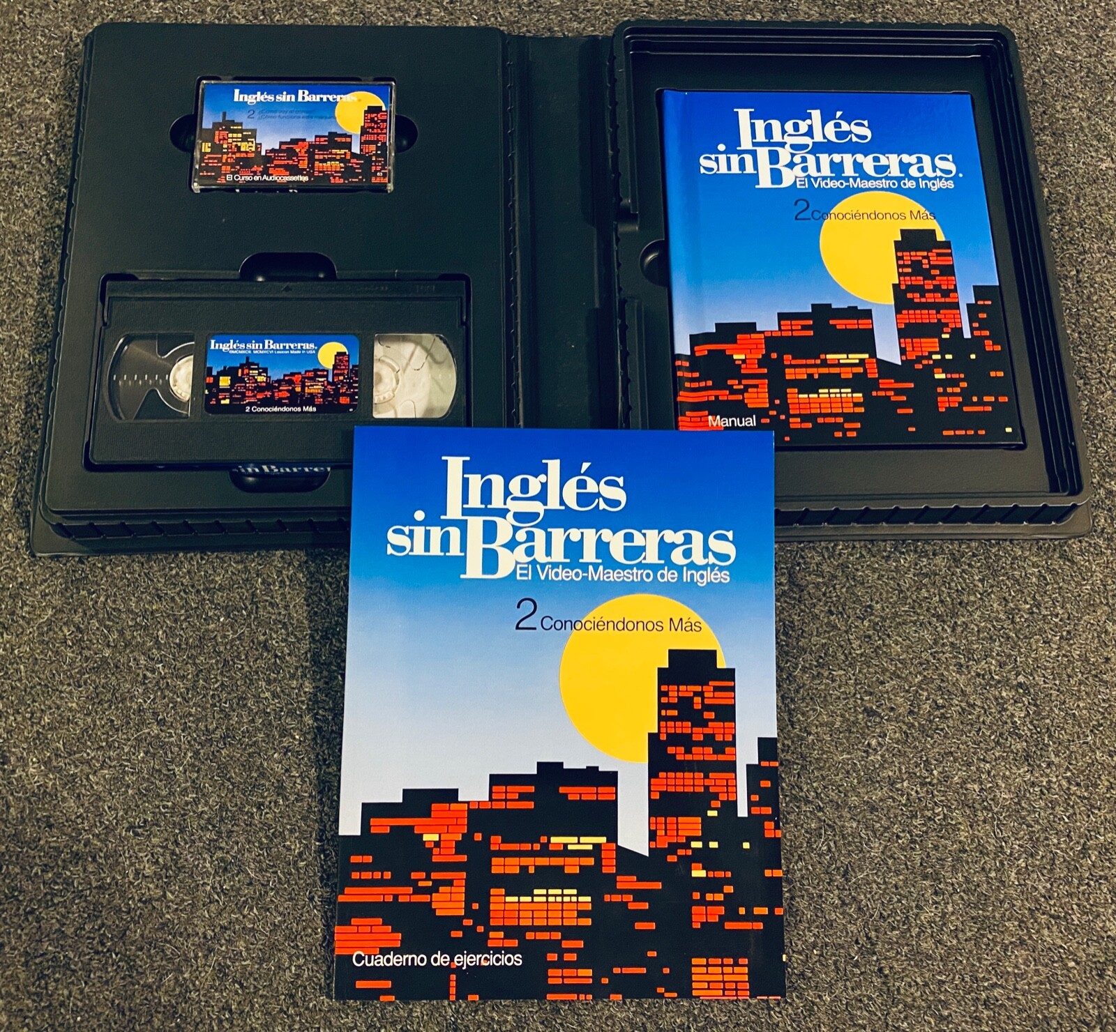 Lot of 10 Ingles Sin Barreras VHS Cassette Vol. 2 412 plus Dictionary