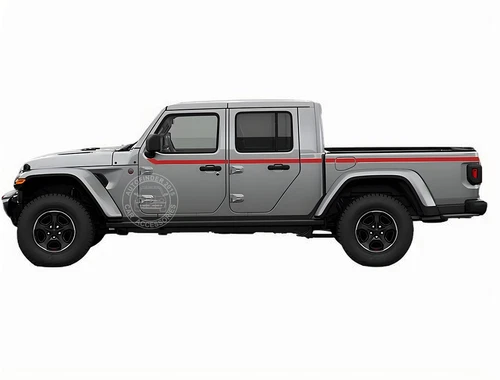 Waist Line Stripe Graphics Sticker For Jeep Gladiator Trunk Side Tailgate Decals - Bild 3 von 5