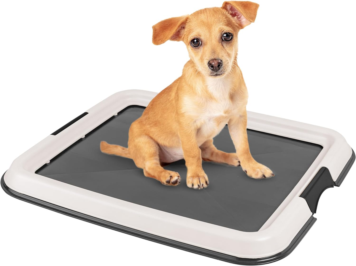 IRIS USA Dog Pad Holder, Small Puppy Pad Tray, Leak-Proof, Non
