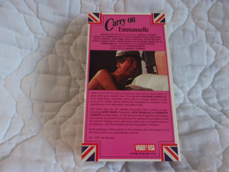 CARRY ON EMMANUELLE VHS BRIT COMEDY SUZANNE DANIELLE BERYL REID KENNETH WILLIAMS - Image 2 of 4