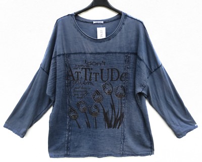NEW Italy Moda Tunic Tunic Tunic Shirt XL 48 50 Lagenlook **