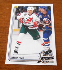 Kevin Todd New Jersey Devils 1992-93 Upper Deck Rookie Report Card #365 NHL. rookie card picture
