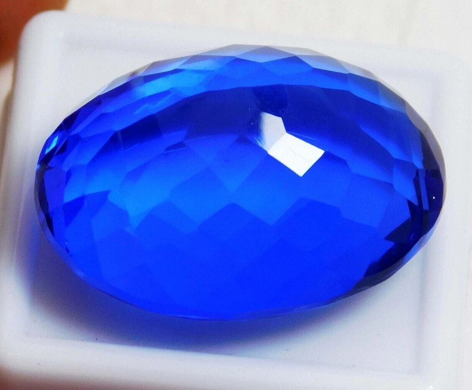 Large Blue Tanzanite 71.70 Ct. Oval Cut AAA+ Loose Gemstone Ring for Pendant - Image 4 of 4