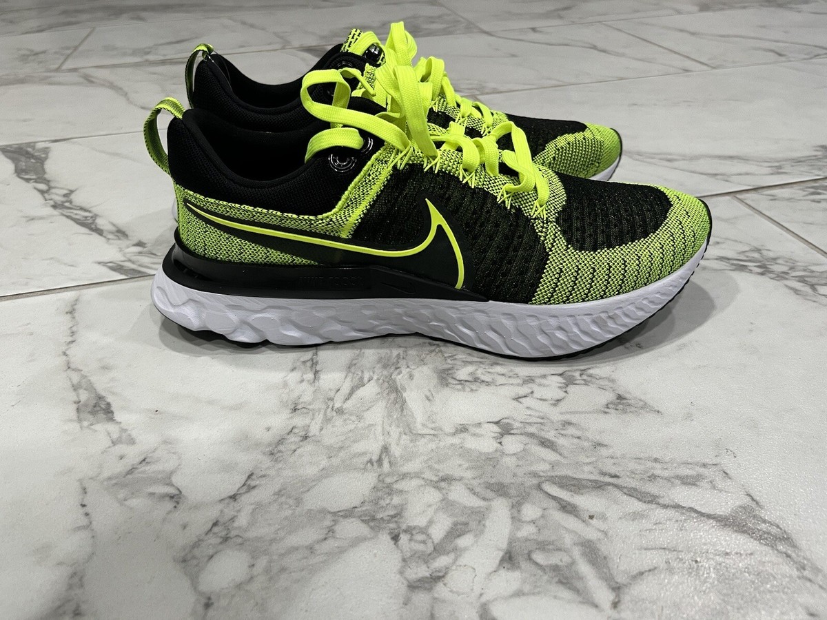 Nike React Infinity Run Flyknit 2 Volt Black Men\'s Sneakers Shoes CT2357 700 NIKE REACT INFINITY RUN FLYKNIT 2 Volt White Black Running  main image 4
