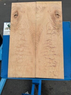 Quilted Maple 1/2'' Quilt DENSE Bookmatch KD Big Leaf 22''x15''x.5'' Fig Carve Top