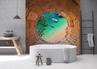 3D Grotten Boot M12781 Tapete Wandbild Selbstklebend Abnehmbare Aufkleber Eve